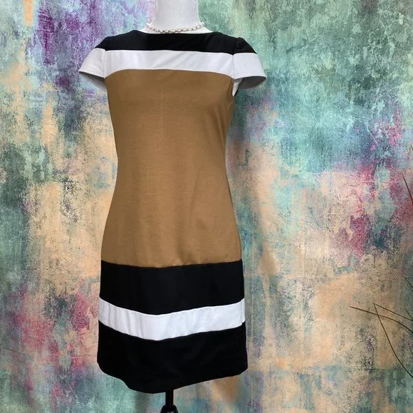 πNine West Bold Color Stripe Mini Dress - Picture 1 of 11